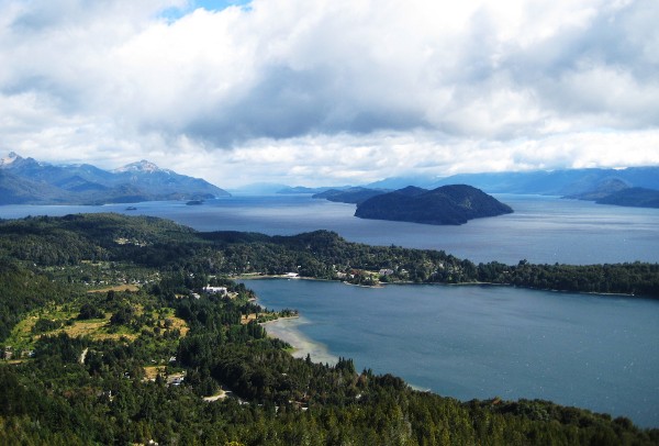 View from Cerro Campanario outside Bariloche, Argentina Stunning view of the Lake district in Argentina