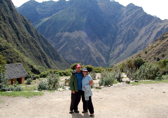 Beginning of the trek on day two Beginning of the Inca Trail trek on day two