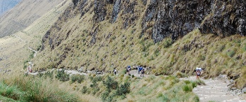 The final ascent to Dead Woman's Pass The final ascent to Dead Woman's Pass on the Inca Trail
