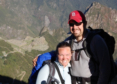 Us overlooking Machu Picchu from Sun Gate Us overlooking Machu Picchu from Sun Gate