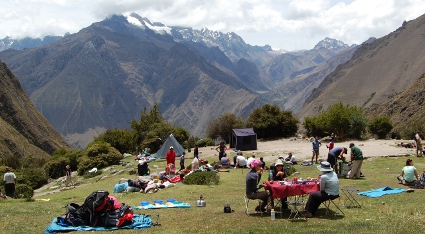 View from our break spot-Day 2 View from our break spot on the Inca Trail-Day 2