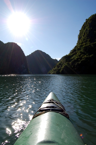Kayaking in Halong Bay, Vietnam