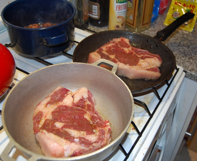 Steak night in Buenos Aires, Argentina