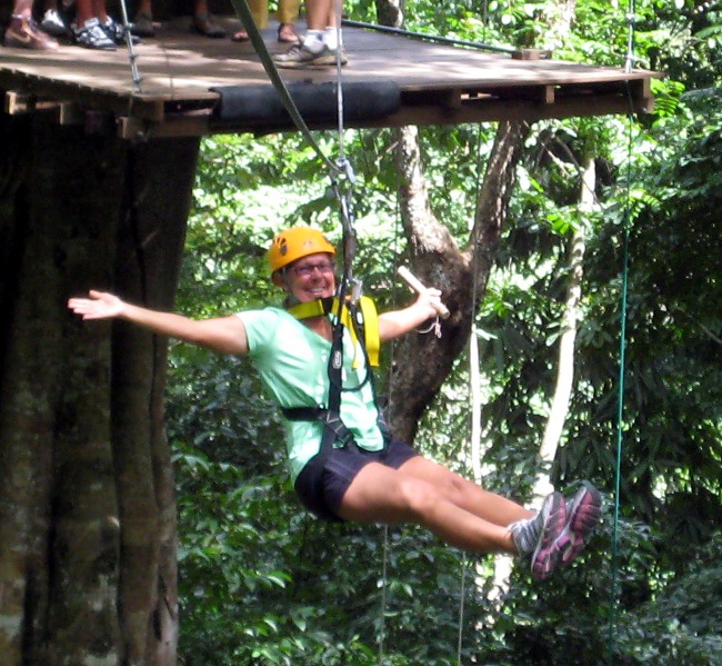 Acting like a kid again, Ziplining in Chiang Mai, Thailand
