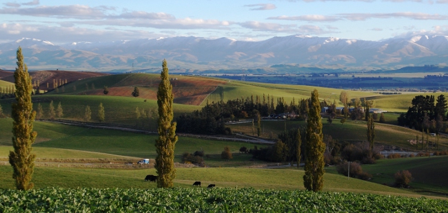 Beautiful countryside on the south island of New Zealand