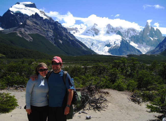 Glaciar Torre in distance, El Chalten, Patagonia, Argentina