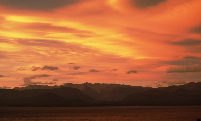 Sunset over Nahuel Huapi