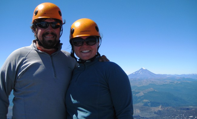 Us at the top of Volcan Villarrica Us at the top of Volcan Villarrica