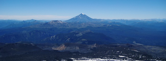 View from the top of Volcan Villarrica, Pucon, Chile