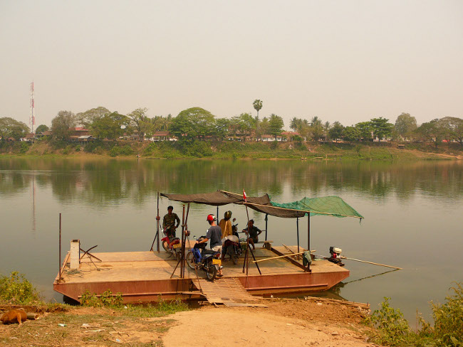 River Ferry, Near Vientiane, Laos River Ferry, Near Vientiane, Laos