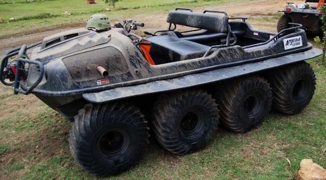Amphibious 8x8 offroad vehicle at Hacienda Campo Rico outside San Juan, Puerto Rico Amphibious 8x8 offroad vehicle at Hacienda Campo Rico outside San Juan, Puerto Rico