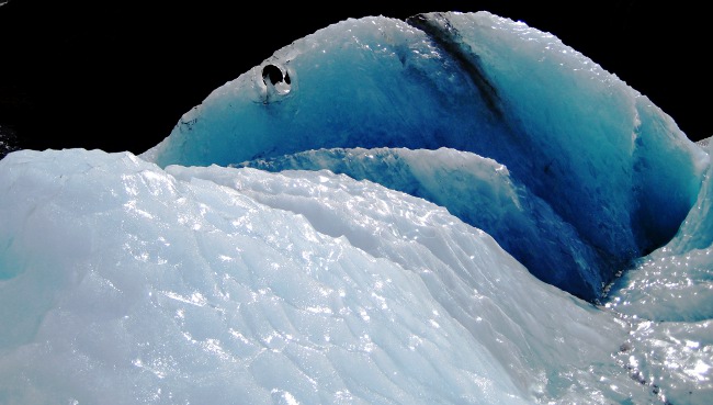 Blue Ice at Franz Josef Glacier in New Zealand Blue Ice at Franz Josef Glacier in New Zealand