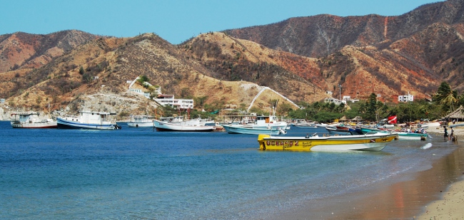 Boats in the bay at Taganga