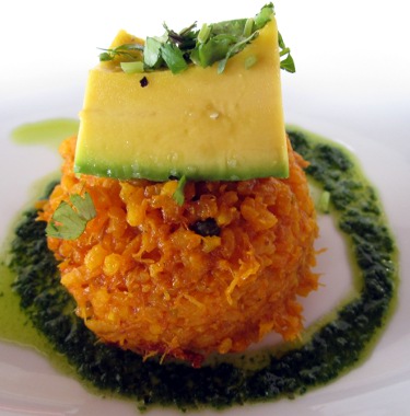 Crab and Rice with Avocado at Crispy y Relleno in San Juan, Puerto Rico Crab and Rice with Avocado at Crispy y Relleno in San Juan, Puerto Rico