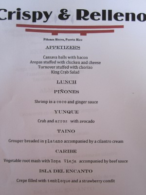 Crispy y Relleno Menu in Pinones, Puerto Rico