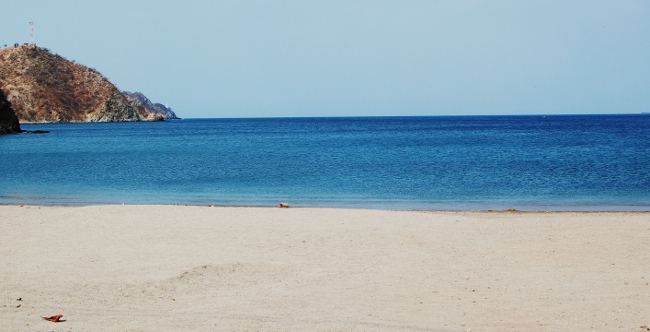 Empty beach in Taganga, Colombia