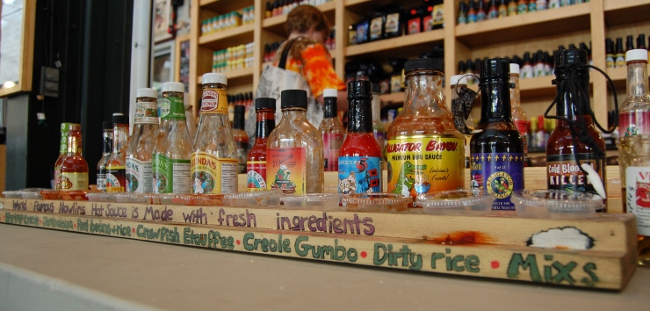 Hot sauce shop at the French Market, New Orleans, Louisiana