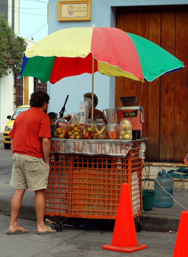 Juice stand in Cartagena, Colombia Juice stand in Cartagena, Colombia