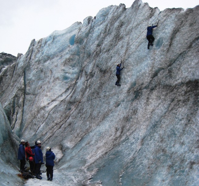 Megan's third climb up Franz Josef Glacier in New Zealand