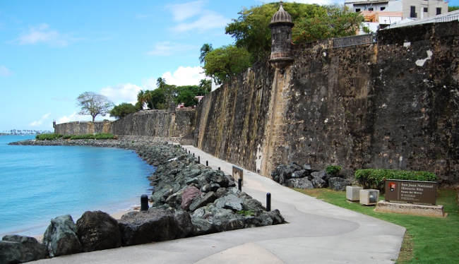Paseo del Morro in Old San Juan, Puerto Rico Paseo del Morro in Old San Juan, Puerto Rico