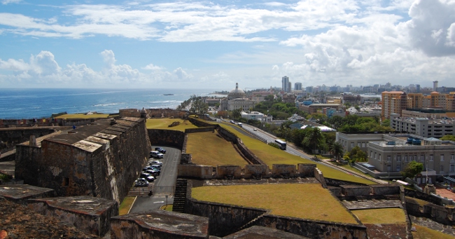 San Cristobal Fort, Old San Juan, Puerto Rico from the Top San Cristobal Fort, Old San Juan, Puerto Rico from the Top
