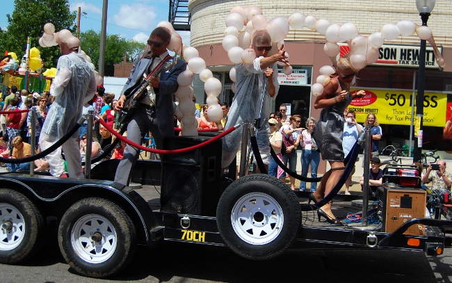 Band during the parade at Cherokee Street Festival, St. Louis, Missouri