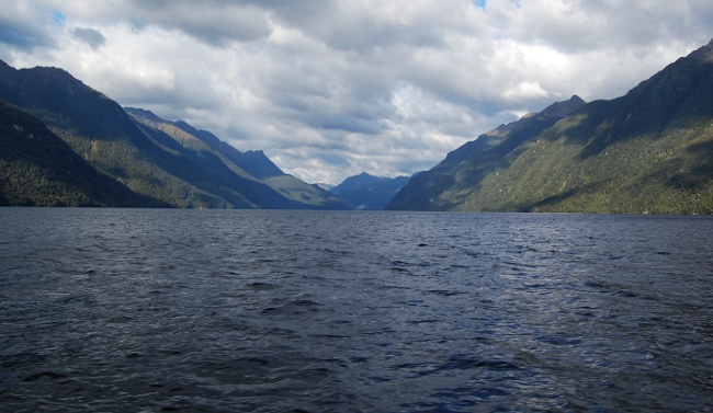 Boat ride to Doubtful Sound on Lake Manapouri, South Island, New Zealand