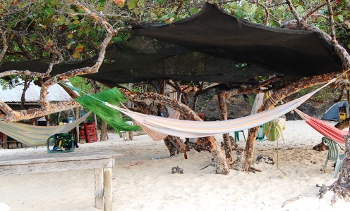 Hammocks on Playa Blanca, Colombia Hammocks on Playa Blanca, Colombia