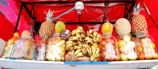 Jugo Vendor in Cartagena, Colombia Jugo Vendor in Cartagena, Colombia