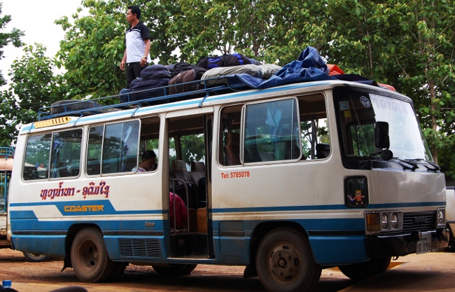 Typical bus in Laos