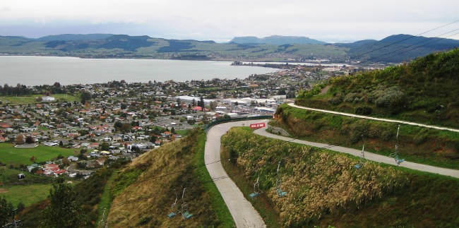Views from the luge in Rotorua