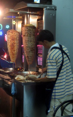 Doner Kabob in Littel Arabia in Bangkok, Thailand