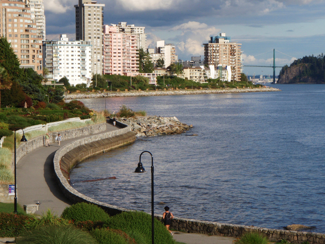 Seawall Path in Vancouver, British Columbia, Canada